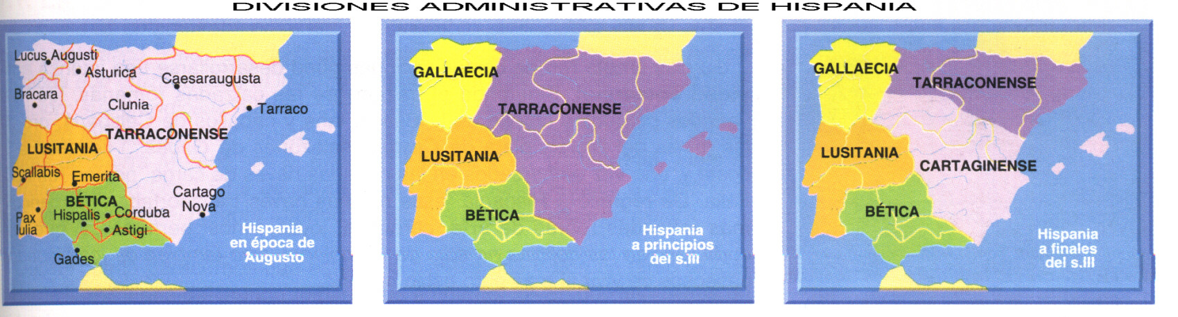 Divisi�n administrativa de Hispania